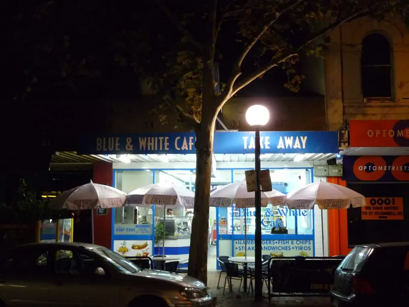 Blue and White Cafe