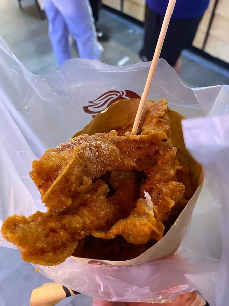 Golden crispy fried meat