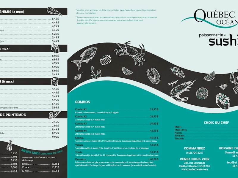 Poissonnerie Sushi Quebec Océan