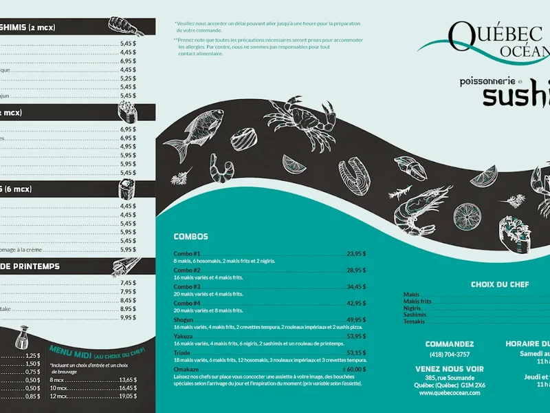 Poissonnerie Sushi Quebec Océan