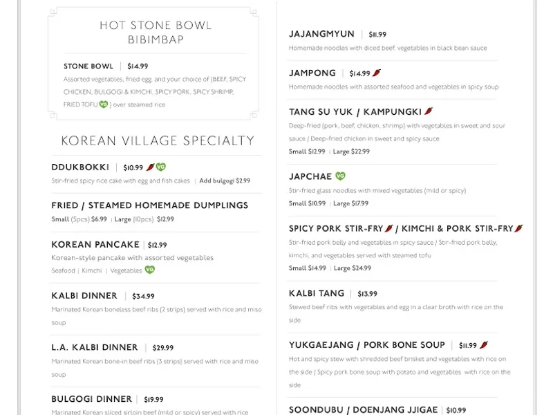 Korean Village Restaurant