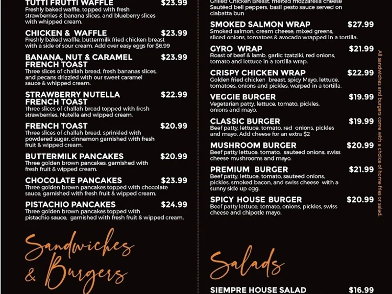 Siempre Breakfast & Lunch