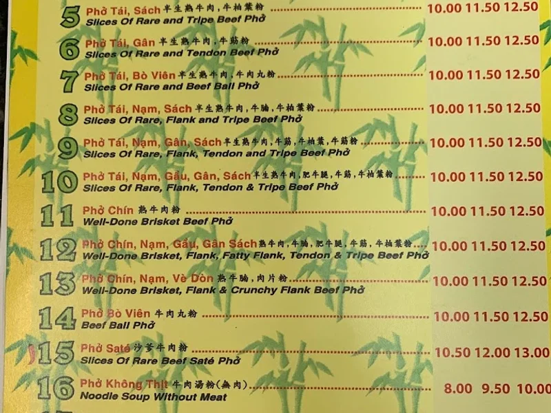 Pho Thanh Vietnamese Noodle House