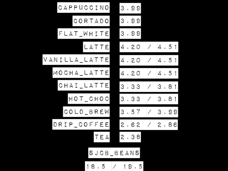 SAM JAMES COFFEE BAR - BROCK