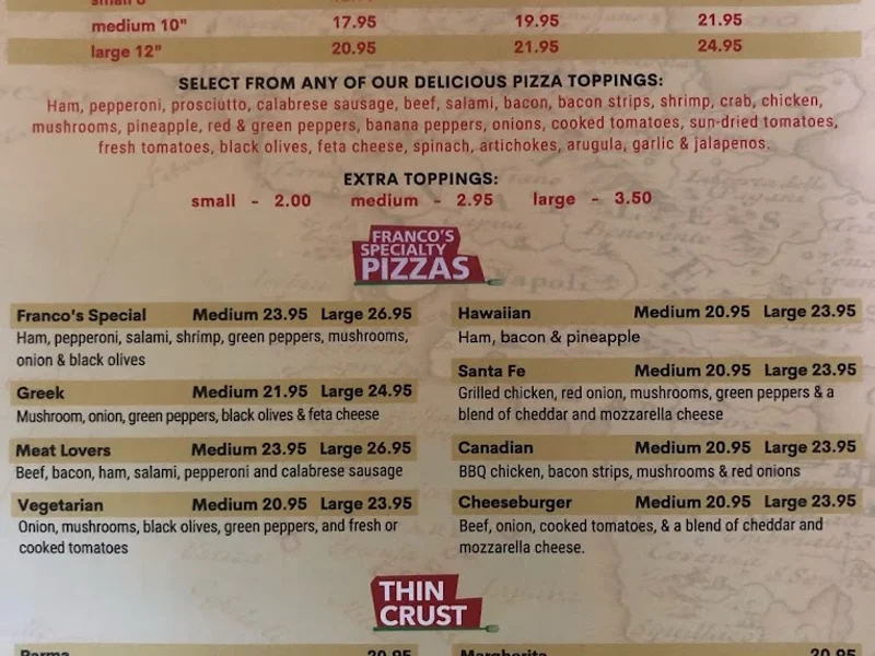 Franco's Pizza & Steakhouse