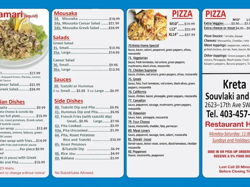 Kreta Souvlaki And Pizza