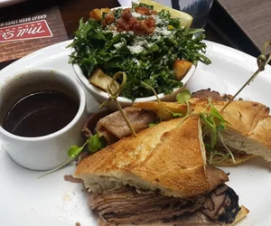 coffee shop patio in Distillery District Toronto