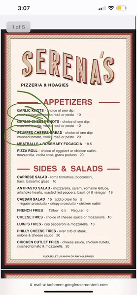 Serena's Pizzeria and Hoagies