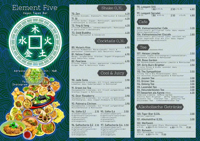 Element Five - Vegan Tapas Bar