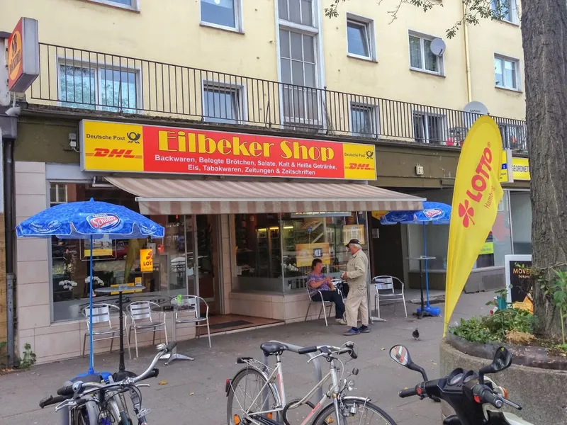 Eilbek Shop: DHL Lotto Café Snacks Eis Kiosk Bäcker