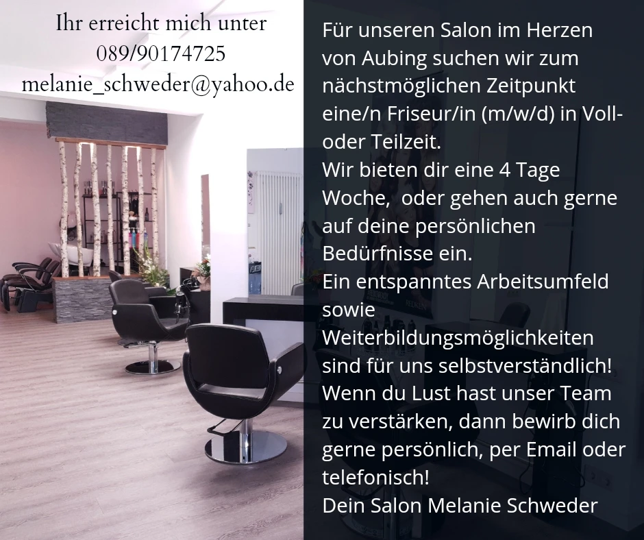 Salon Melanie Schweder - Spezialisten für Haarfarbe und Haarverlängerung I Blondexperten I Friseur in Aubing