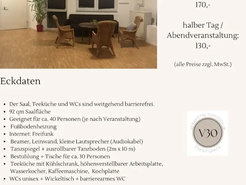 V 30 Seminar- und Veranstaltungsraum