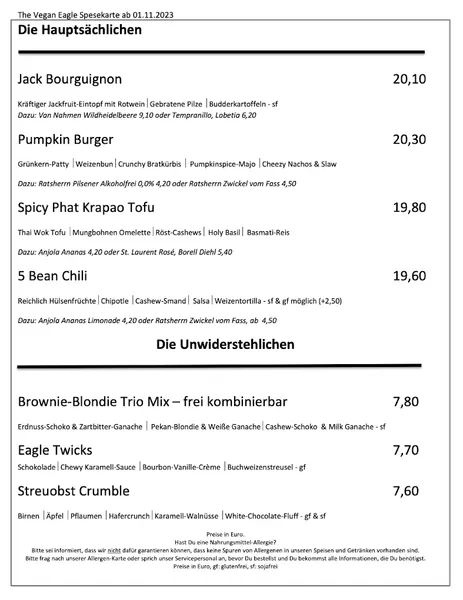 The Vegan Eagle | Das Vegane Restaurant im Norden Hamburgs