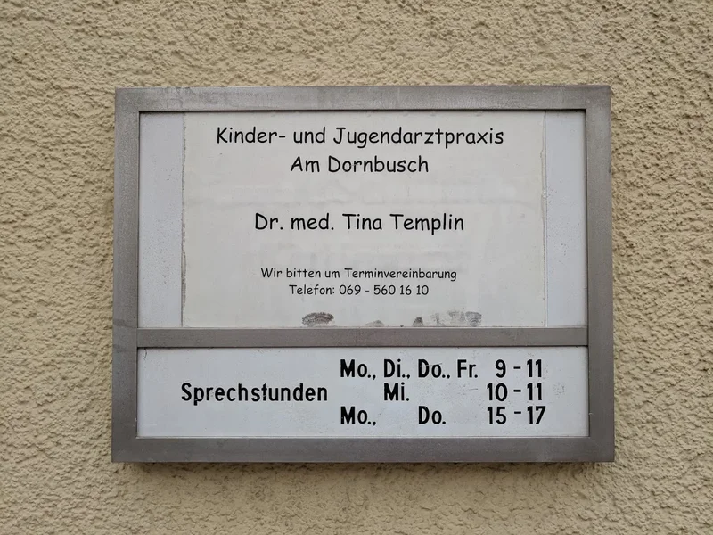 Frau Dr. med. Tina Templin