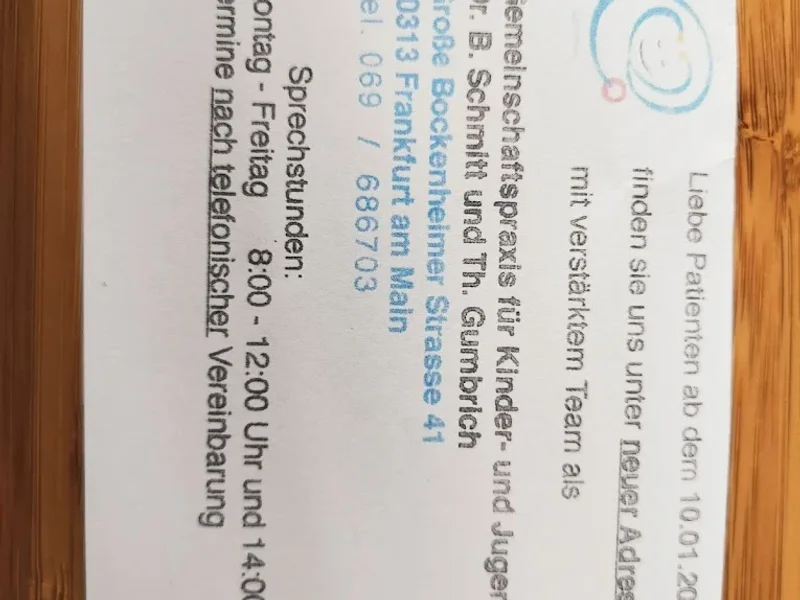 Kinderarztpraxis Dr. med. Barbara Schmitt