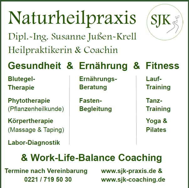 SJK Praxis, Naturheilpraxis Dipl.-Ing. Susanne Jußen-Krell, Heilpraktikerin