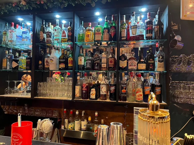 Blue gin bar