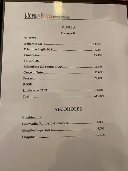 Diavolo Rosso ristorante pizzería nueva gestión