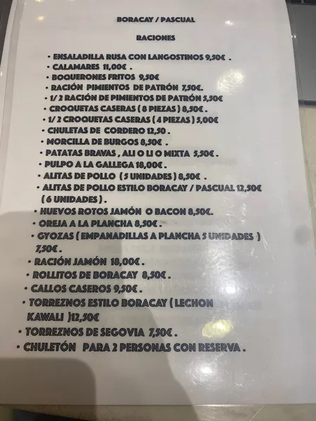 Cafetería / Restaurante Boracay Pascual