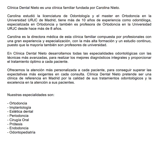 Clínica Dental Nieto - Av. América