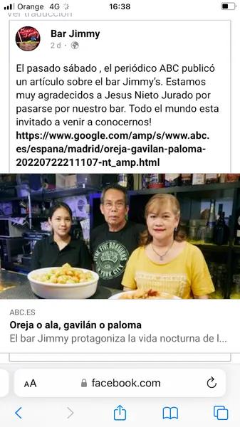 Bar Jimmy comida filipina