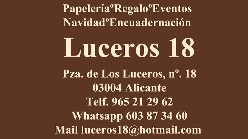 LUCEROS 18 Papeleria.Encuadernacion.Regalo, Eventos COMUNIÓN, BAUTIZO, BODA ALICANTE