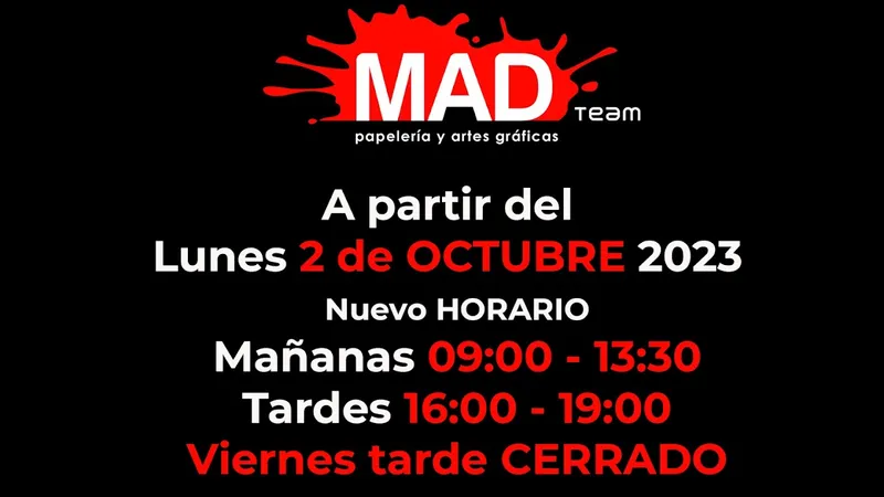 MAD Team Papelería y Artes Gráficas