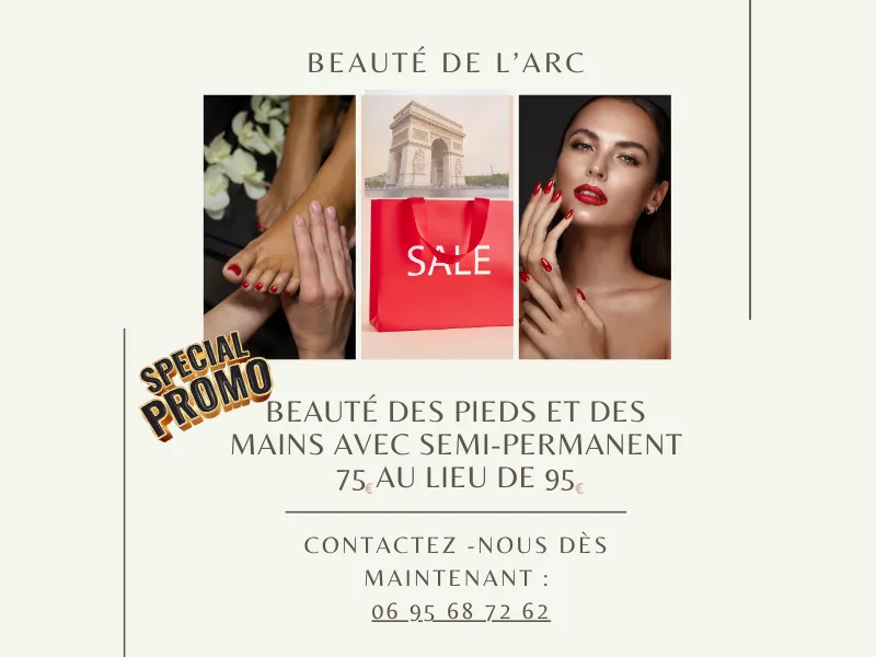 Beauté de L'arc paris 17ème/épilation à la cire/manucure semi-permanent/soin visage