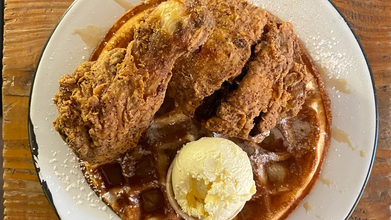 Gumbo Yaya Chicken and Waffles