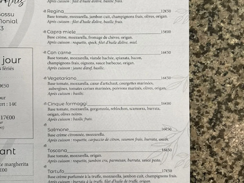 Gina pizza au bistrot charolais