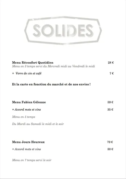 Solides - Restaurant gastronomique Toulouse