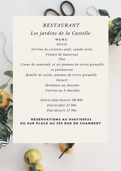 Restaurant les jardins de la castelle