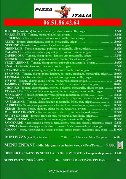 PIZZA ITALIA CARROS 06510