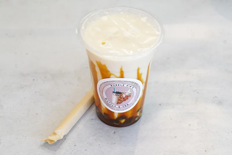 Bubble Tea et waffle sucré salé