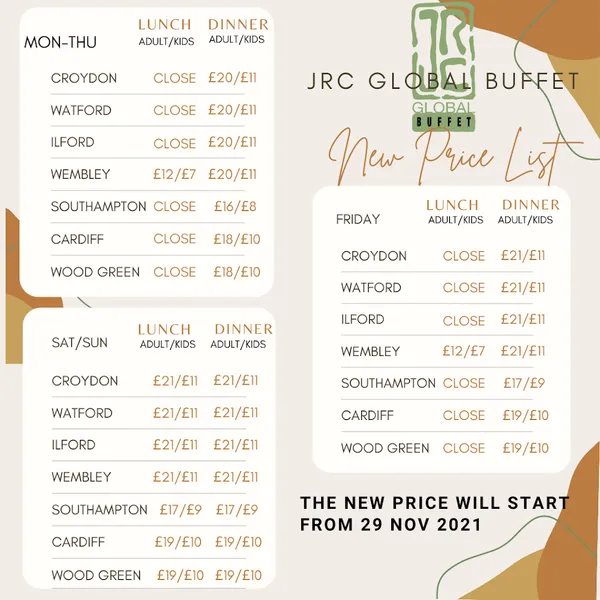 JRC Global Buffet Wembley