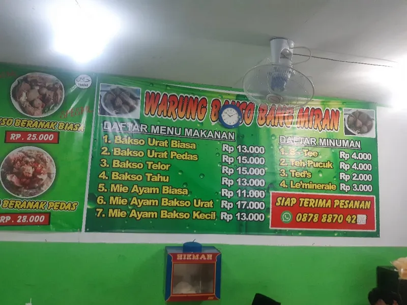 Warung Mie Ayam & Bakso Bang Miran