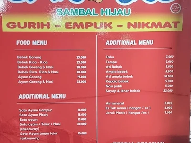 Bebek Goreng Cak Eko, Depan Mall Pgc