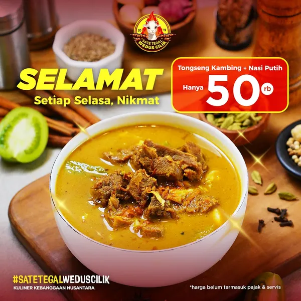 SATE TEGAL KAMBING MUDA WEDUS CILIK