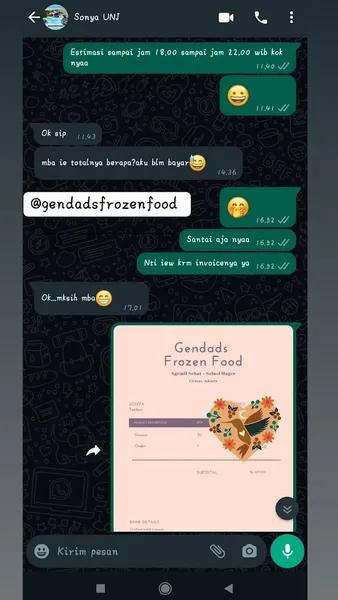 GENDADS FROZEN FOOD