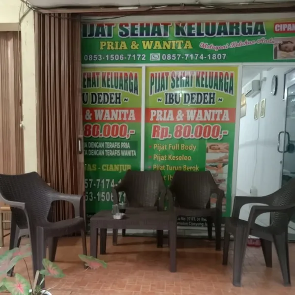 Pijat Sehat Keluarga Ibu Dedeh Cabang Ceger