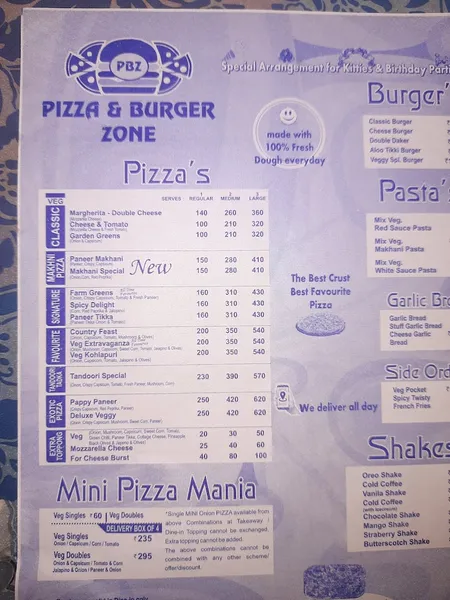 Pizza & burger zone