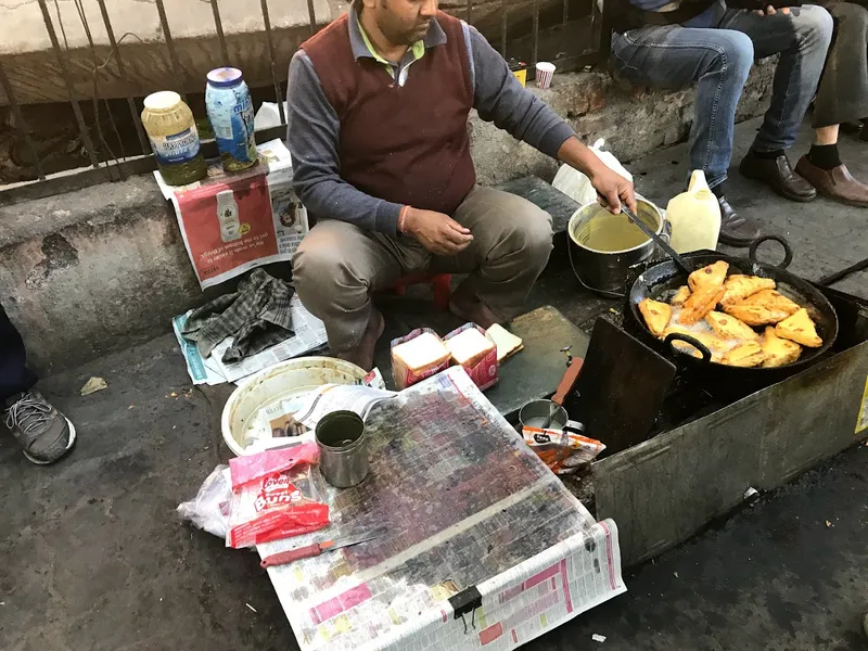 Bread pakoda stall