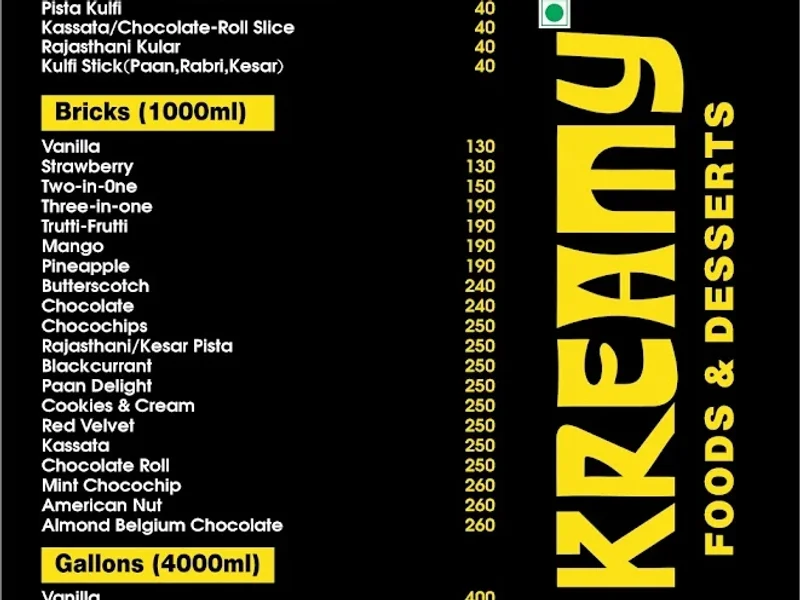Kreamy Foods & Desserts