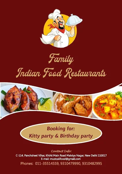 family indian food restaurant