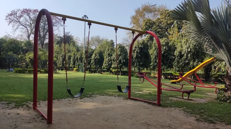 Children swings and play area