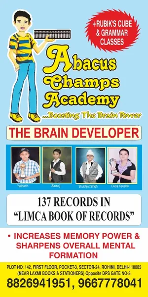 ABACUS CHAMPS ACADEMY,ROHINI SEC 24,ABACUS CLASSES