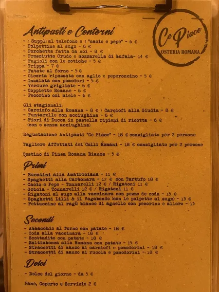 Ce Piace - Osteria Romana