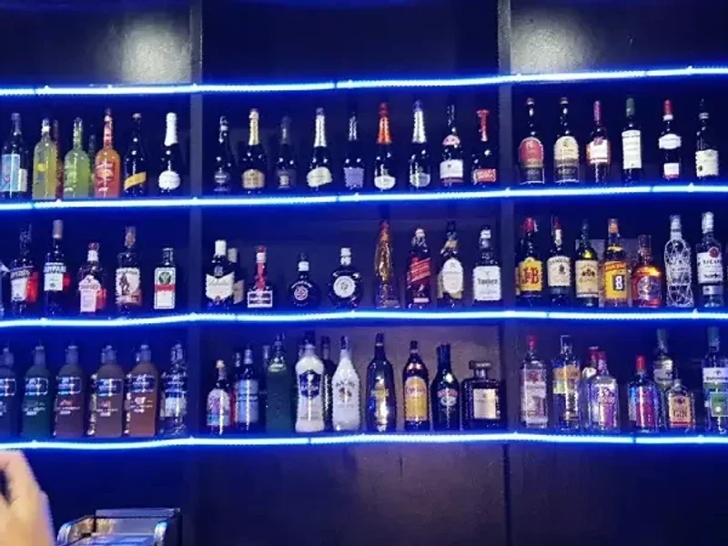 Black cocktail beer bar