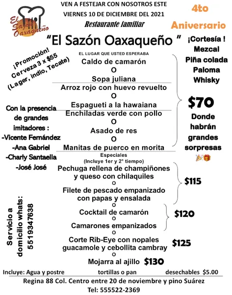 El Sazón Oaxaqueño Regina