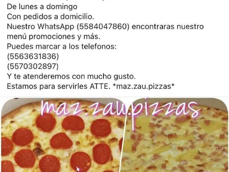 Maz-zau pizzas